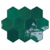Плитка Zellige Hexa Emerald 122086 глянцевая зеленый однотонная, краска, штукатурка 12x11 11мм Wow