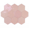 Плитка Zellige Hexa Pink 122082 глянцевая розовый однотонная, краска, штукатурка 12x11 11мм Wow