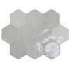 Плитка Zellige Hexa Grey 122079 глянцевая серый однотонная, краска, штукатурка 12x11 11мм Wow
