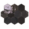 Плитка Zellige Hexa Graphite 122087 глянцевая черный однотонная, краска, штукатурка 12x11 11мм Wow Плитка Zellige Hexa Graphite 122087 глянцевая черный однотонная, краска, штукатурка 12x11 11мм Wow