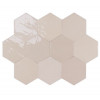 Плитка Zellige Hexa Nude 122080 глянцевая бежевый однотонная, краска, штукатурка 12x11 11мм Wow