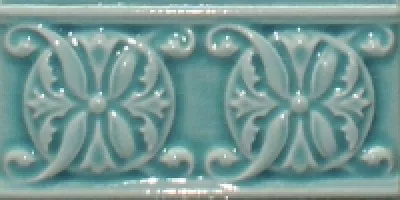 Плитка Cevica бордюр 15x8 CLASSIC 10 NILO CRAQUELE глянцевая бирюзовый, голубой