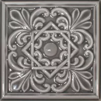 Плитка Cevica декор 15x15 CLASSIC 1 BASALT глянцевая темно-серый