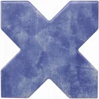 Плитка Cevica напольная 13x13 BECOLORS CROSS ELECTRIC BLUE матовая синий