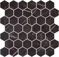 Плитка Onix стекло 29x28 Hexagon Marble Coimbra Antislip глянцевая
