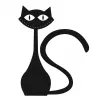Плитка настенная Артвалентто 10x10 декор cat 1 Black Cat глянцевая глазурованная