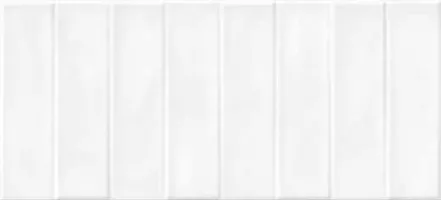 Плитка настенная Cersanit 44x20 декофон облицовочная кирпич рельеф белый PDG054D Pudra глянцевая глазурованная