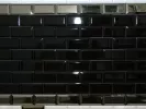 Настенная плитка (кабанчик) Biselado Negro Brillo 7,5x15 - Dar Ceramics