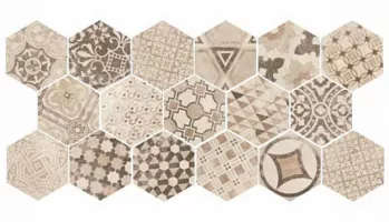Плитка Equipe керамогранит 20x17 Hexatile Cement Garden Sand матовая