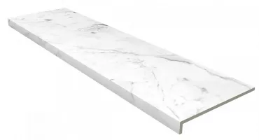 Плитка Gres de Aragon 120x31.5 Ступень Marble Anti Slip Rect. Carrara Blanco