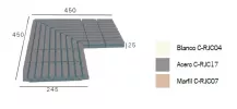 Керамическая решетка угловая д/бассейна Esq Rejilla Ceramica (С-RJC) 45x45x24,5 - Gresmanc