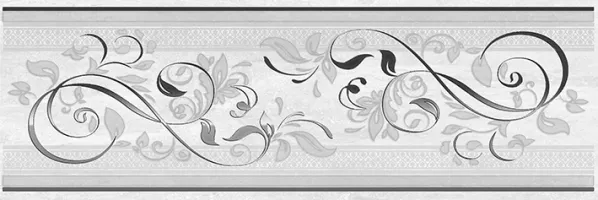 Плитка настенная Laparet 60x20 декор Ажур серый 17-03-06-659 Мармара глянцевая глазурованная