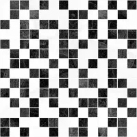 Плитка настенная Laparet 30x30 мозаика чёрный+белый Crystal глянцевая глазурованная