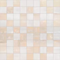 Плитка настенная Laparet 30x30 мозаика бежевый+белый Diadema глянцевая глазурованная