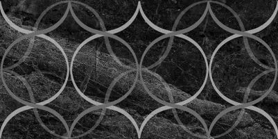 Плитка настенная Laparet 60x30 декор Resonanse чёрный Crystal глянцевая глазурованная