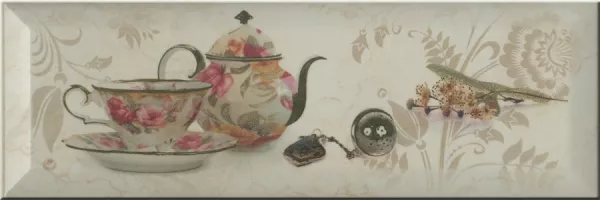 Плитка Monopole декор 30x10 Bonjour Tea Marfil глянец