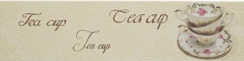 Плитка Monopole декор 40x10 Veronika crema Tea Cup
