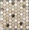 Стеклянная мозаика Hexagono Beige Nacar 30,5x30,2 - Mosavit