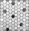 Стеклянная мозаика Hexagono Blanco 30,5x30,2 - Mosavit