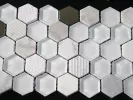 Стеклянная мозаика Hexagono Blanco 30,5x30,2 - Mosavit