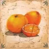 Плитка настенная Сокол 17x17 декор апельсин D-493 Гурман глянцевая глазурованная