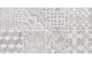 Плитка настенная Laparet 40x20 декор с пропилами мозаика серый 08-03-06-453 Bastion Серый матовая глазурованная