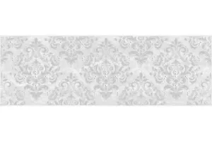 Плитка настенная Laparet 60x20 декор Арабеска серый 17-03-06-661 Мармара глянцевая глазурованная