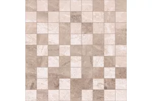 Плитка настенная Laparet 30x30 мозаика коричневый+бежевый Pegas Бежевый матовая глазурованная