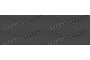 Плитка настенная Cersanit 75x25 декофон рельеф черный VGU232 Vegas глянцевая глазурованная