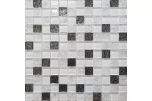 Плитка мозаика AltaCera 30x30 Mosaic Glass White DW7MGW00 Bella Глянцевая