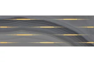 Плитка настенная Laparet 60x20 декор Lines серый Agat глянцевая глазурованная