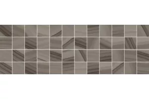 Плитка настенная Laparet 60x20 мозаика декор мозаичный кофейный MM60084 Agat глянцевая глазурованная