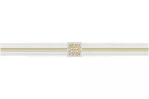 Плитка настенная Laparet 60x6 бордюр белый Royal глянцевая глазурованная