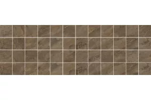 Плитка настенная Laparet 60x20 мозаика декор мозаичный коричневый MM60072 Royal глянцевая глазурованная