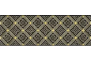 Плитка настенная Laparet 60x20 декор чёрный Royal глянцевая глазурованная